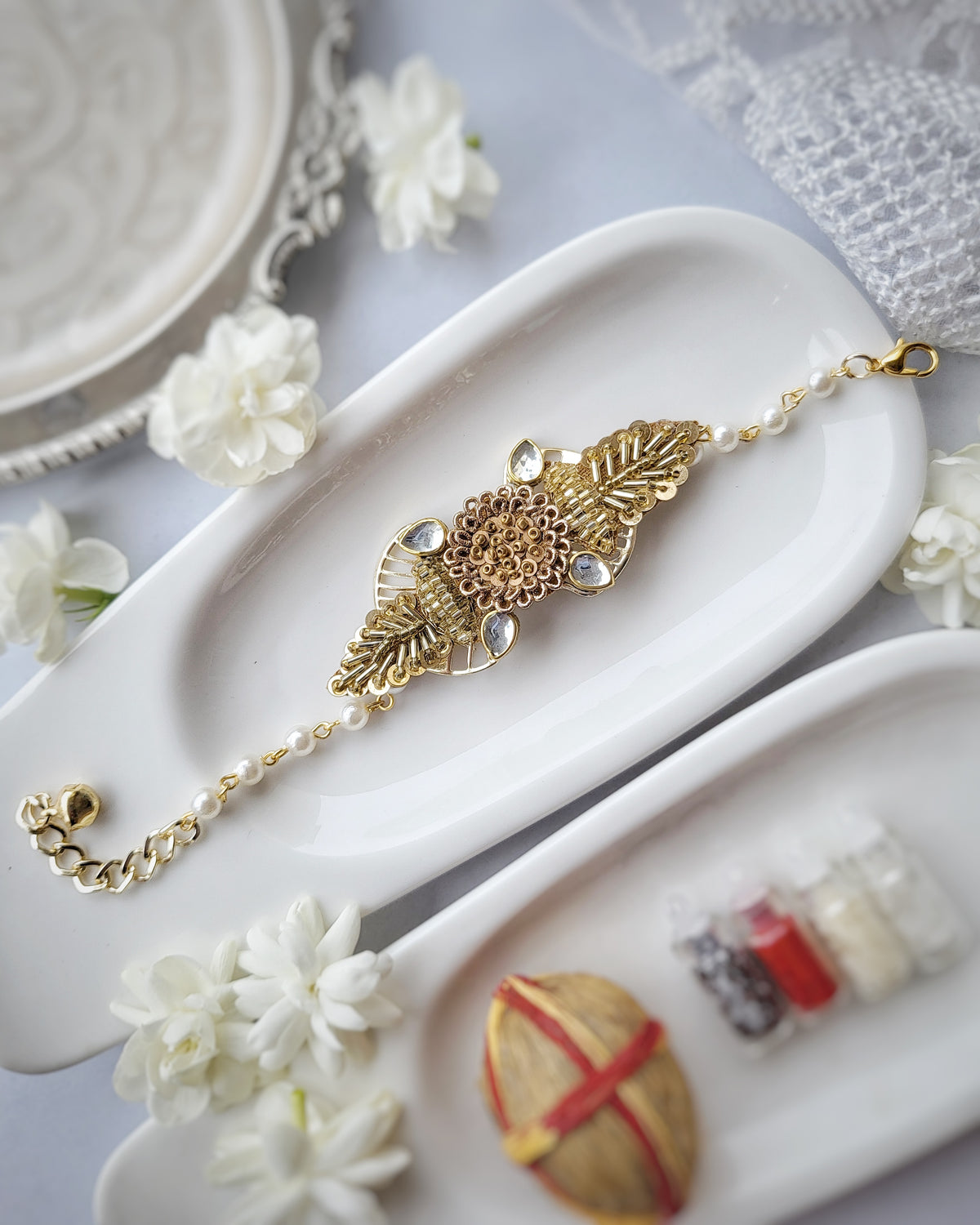 Beige Bracelet Rakhi
