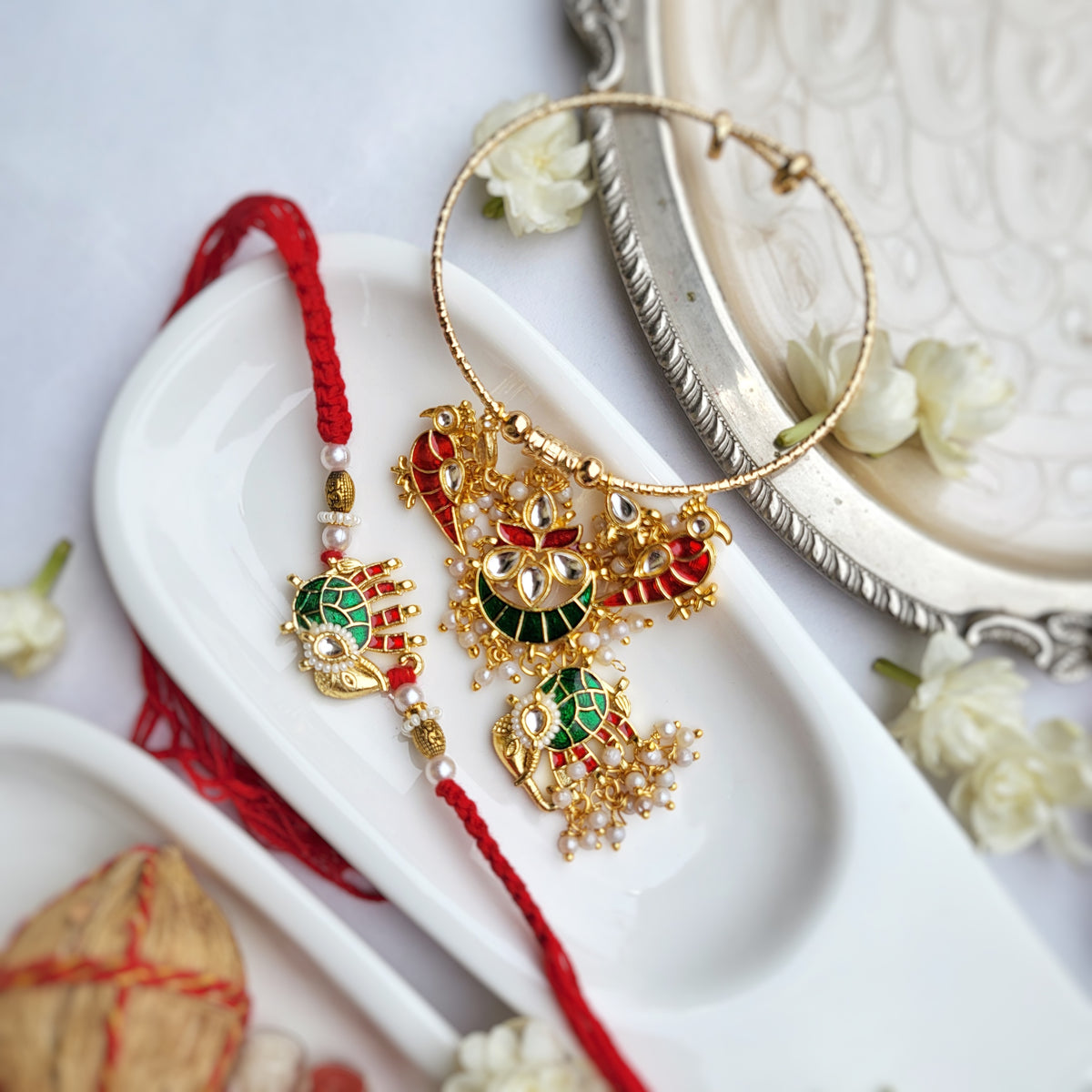 Meenakari Elephant Bangle Bhabhi Rakhi
