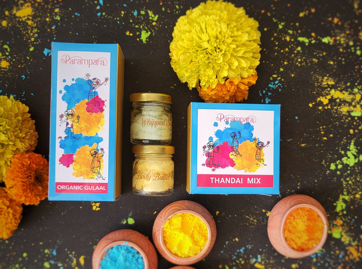 Holi Celebration Box - Festive Pack with Thandai Mix and Organic Gulaal