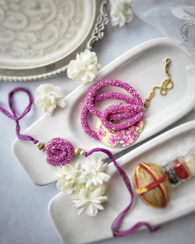 Purple Sparkle Lumba Rakhi