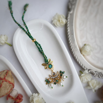 Emerald green Indian Motif Bhabhi Rakhi
