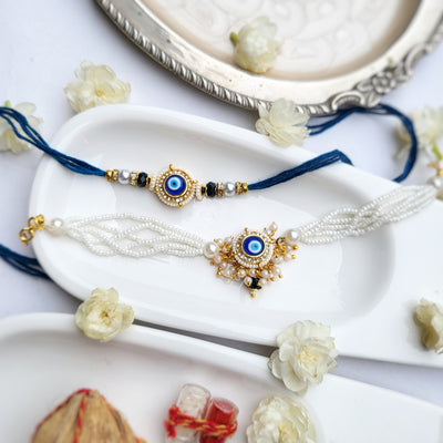 Evil Eye with Pearl Bhai Rakhi