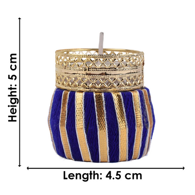 decorative diya fire pots with lit tea light candle dimension